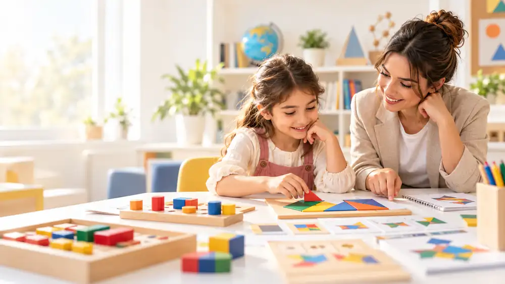 BİLSEM hazırlık çalışması yapan ilkokul öğrencisi
