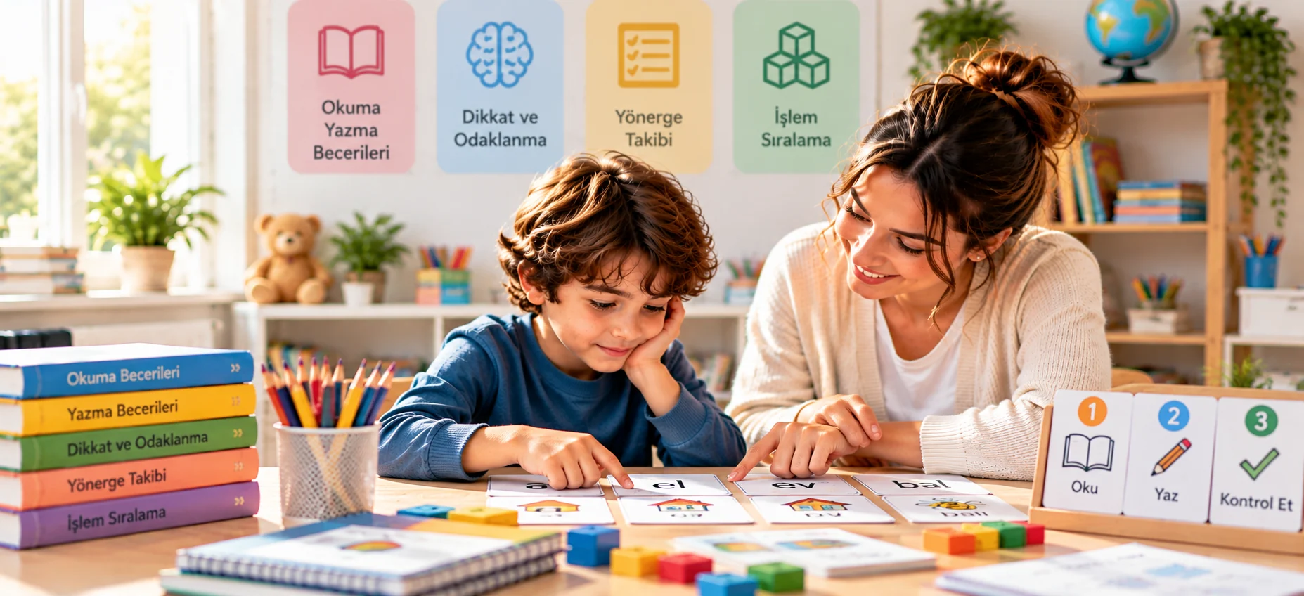 Öğretmen eşliğinde bireysel eğitim çalışması