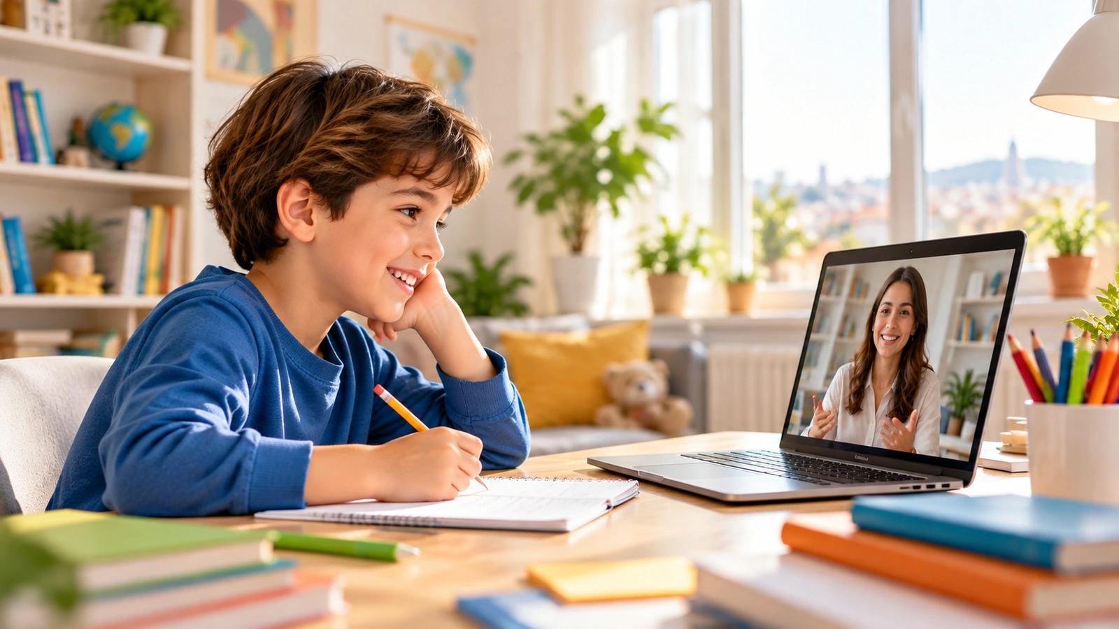 İlkokul öğrencisi için online ders seçeneği